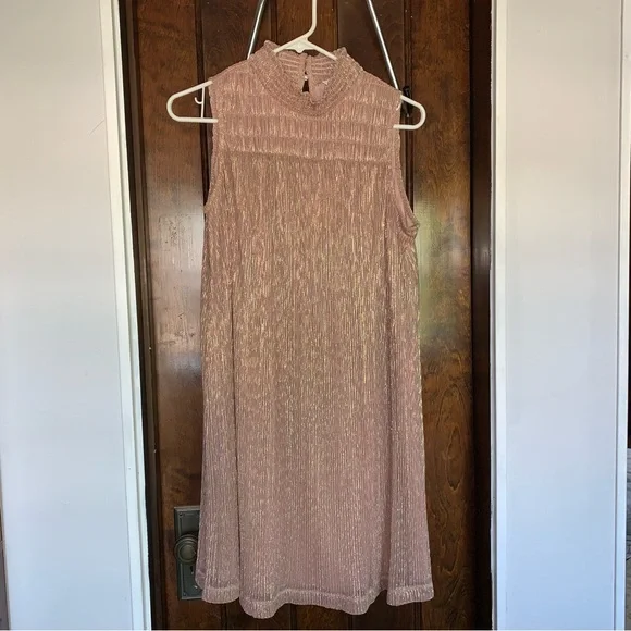 knee length dresses for ladies Pink Jewel by Flowers by Zoe Girls Metallic Panel Swing Dress 6